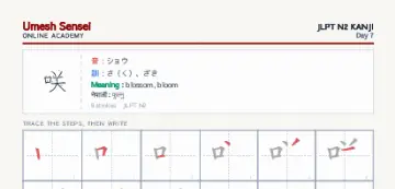 咲 kanji practice sheet (portrait) — umeshsensei.com