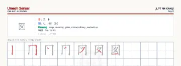 図 kanji practice sheet (landscape) — umeshsensei.com
